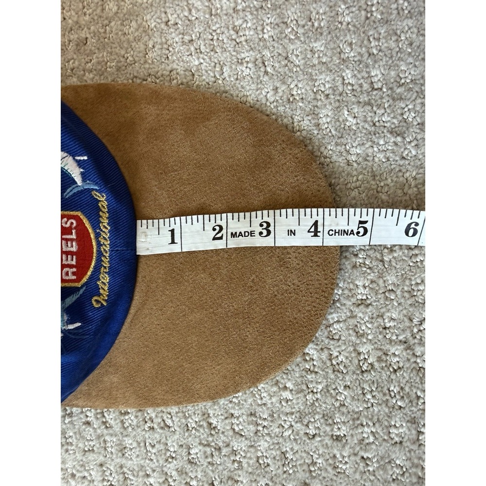 Penn Reels International Fishing Cap LONG BILL Hat 78% Cotton-22% Leather - Picture 3 of 6